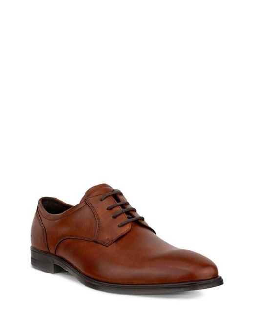 Ecco Brown Queenstown Plain Toe Derby for men
