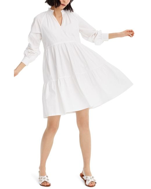 Tiered popover dress 2025 in cotton poplin