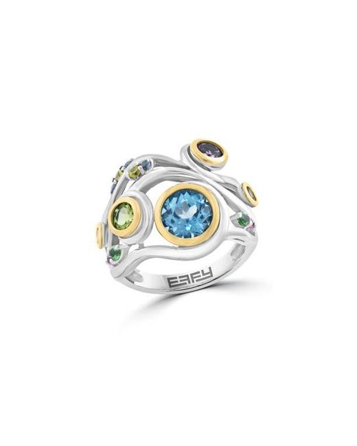 Effy Metallic Bezel Set Gemstone Cluster Ring