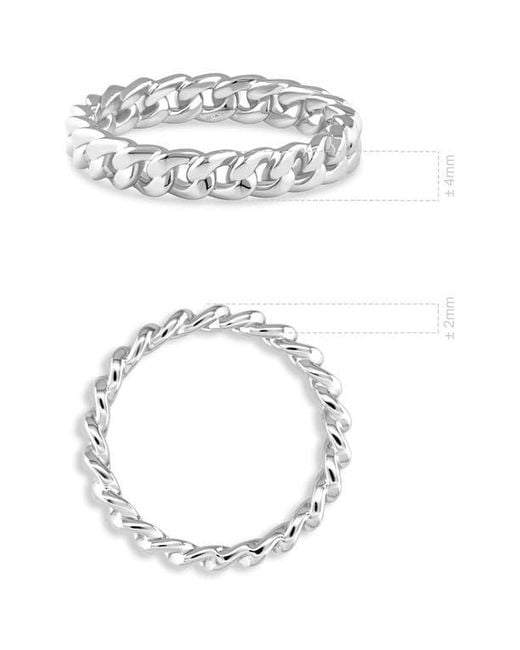 DEVATA Metallic Curb Chain Eternity Ring