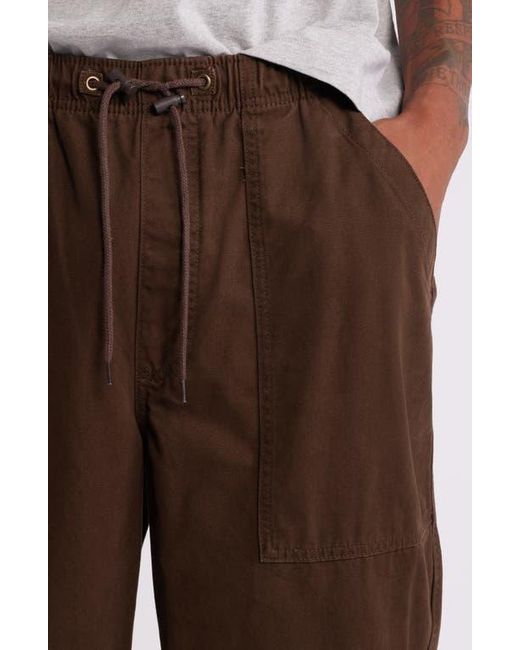 Vans Brown Easy Cotton Drawstring Pants for men