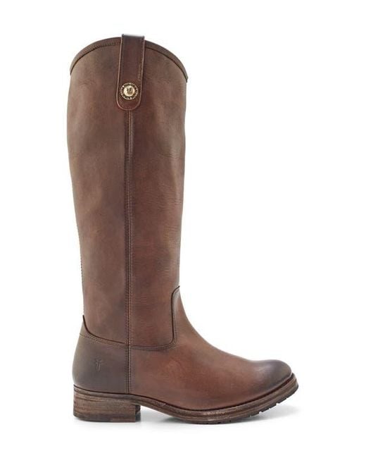 Frye Brown Melissa Double Sole Knee High Boot
