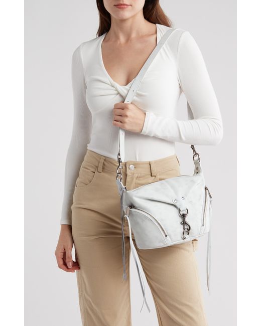 Rebecca Minkoff White Small Julian Leather Crossbody Bag