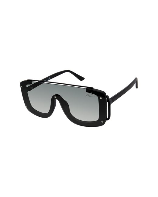 Vince Camuto Black 146mm Backframe Shield Sunglasses