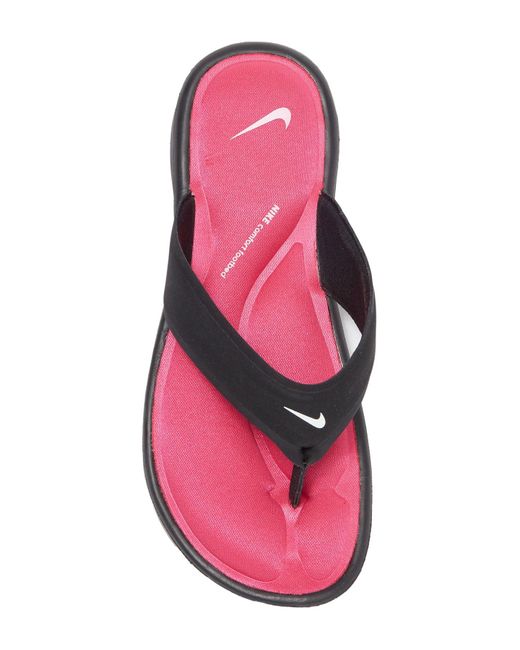 Nike Women's Comfort Thong Flip Flop Sandals Finish Line in Black | Lyst