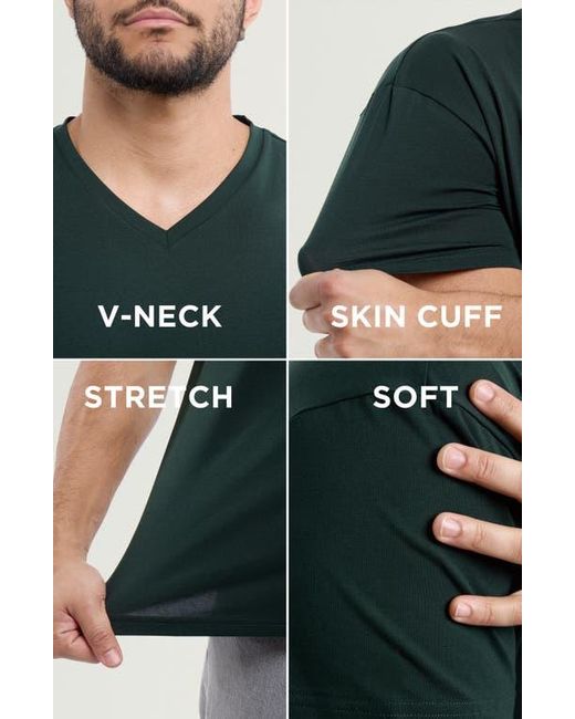 Xray Jeans Green Soft Cotton V-Neck T-Shirt for men