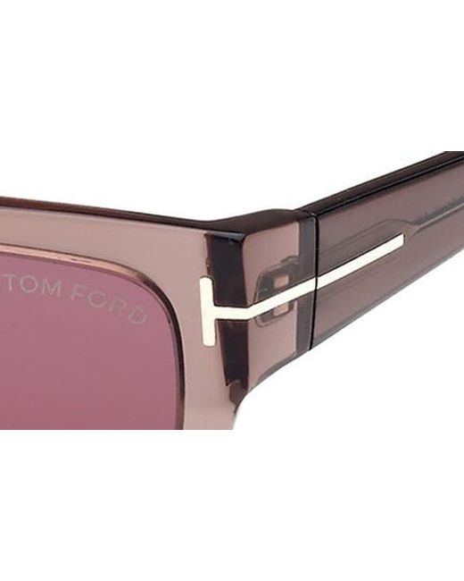 Tom Ford Pink Ezra 54Mm Rectangular Sunglasses