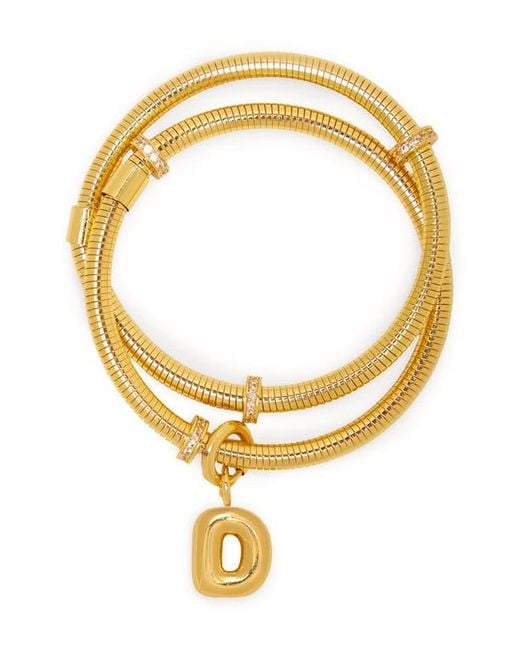 Saachi Metallic Bubble Charm Initial Bracelet