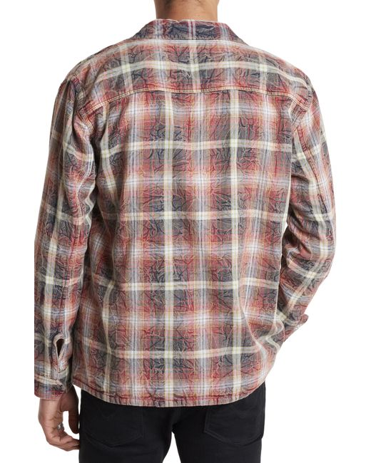 John Varvatos Brown Stanton Reversible Long Sleeve Button-up Shirt for men