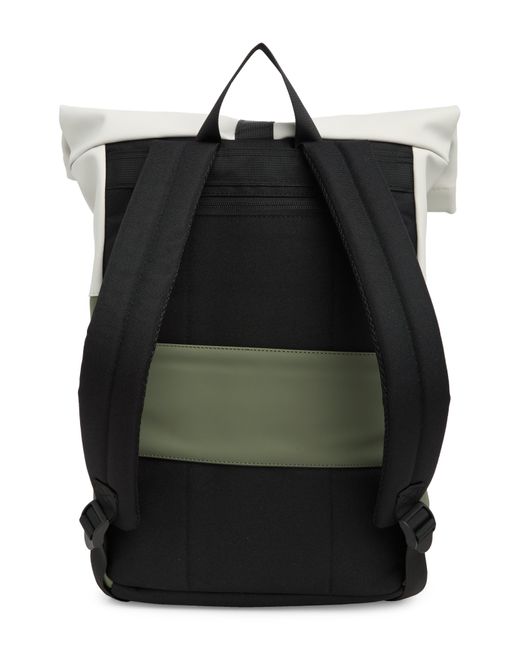 Duchamp Natural Rubberized Two-tone Rolltop Backpack