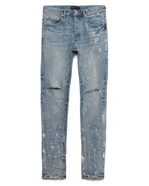 Purple Brand Light Indigo Knee Slit Skinny Jeans At Nordstrom Rack in Blue  for Men