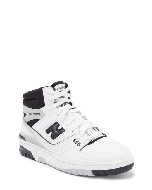 New Balance White Bb650rv1 High Top Sneaker for men