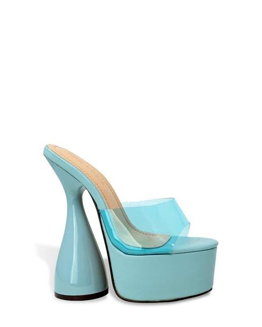 In Touch Footwear Blue Miranda Sculpted Stiletto Platform Sandal