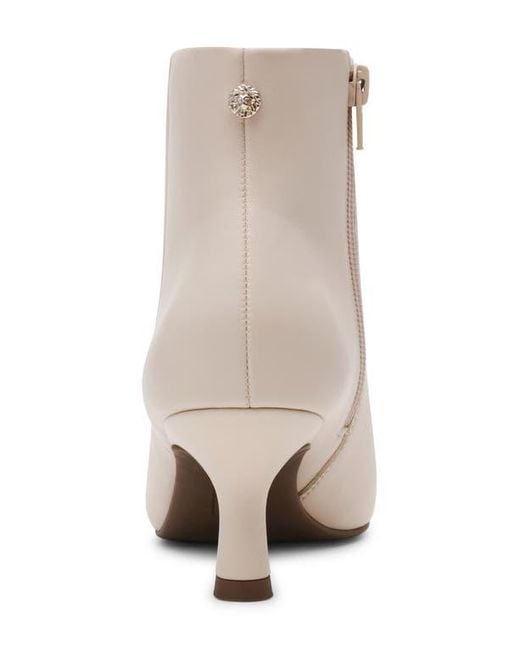 Anne Klein White Francesca Kitten Heel Bootie