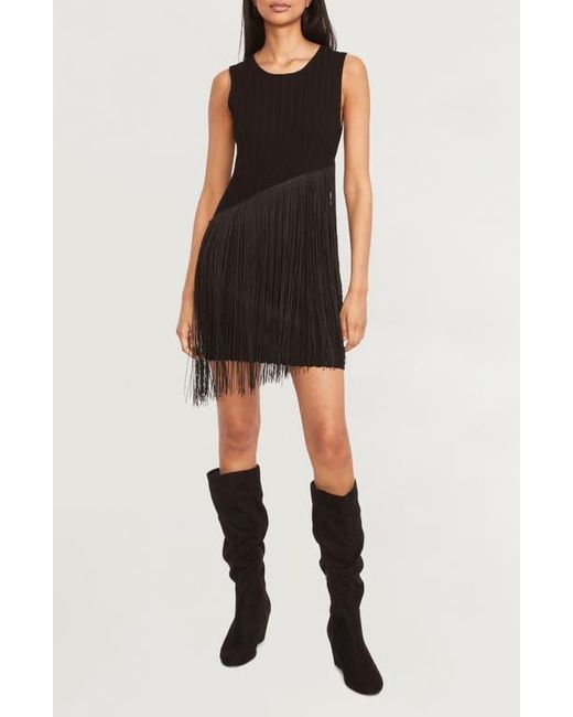 The Good Journey Black Fringe Minidress
