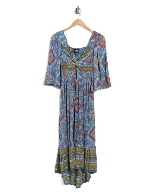 Angie Blue High-low Maxi Dress