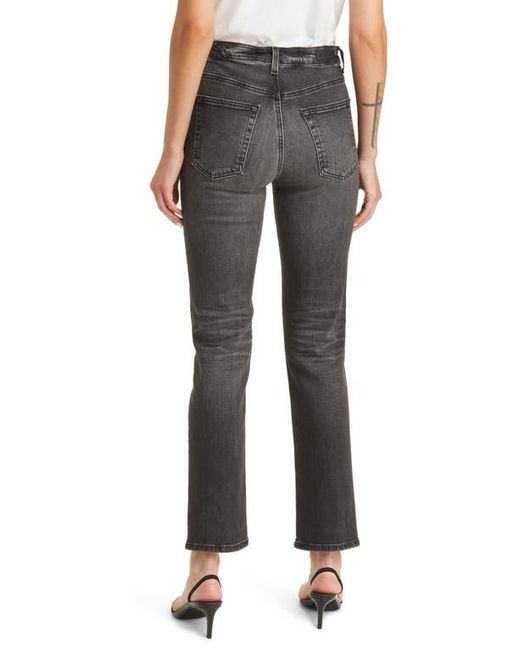 AG Jeans Gray Saige High Waist Straight Leg Jeans
