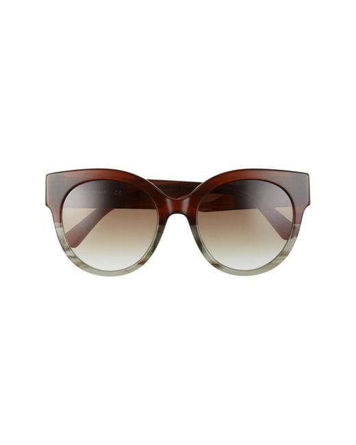Longchamp Multicolor 53mm Gradient Round Sunglasses