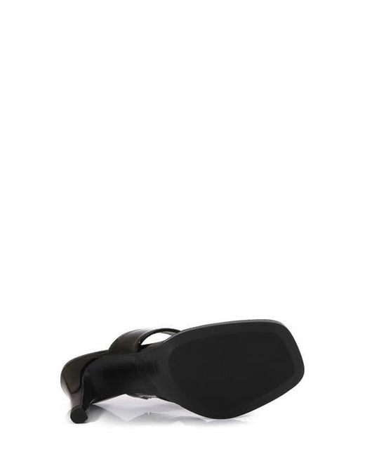 BERNESS Black Catha Toe Loop Sandal