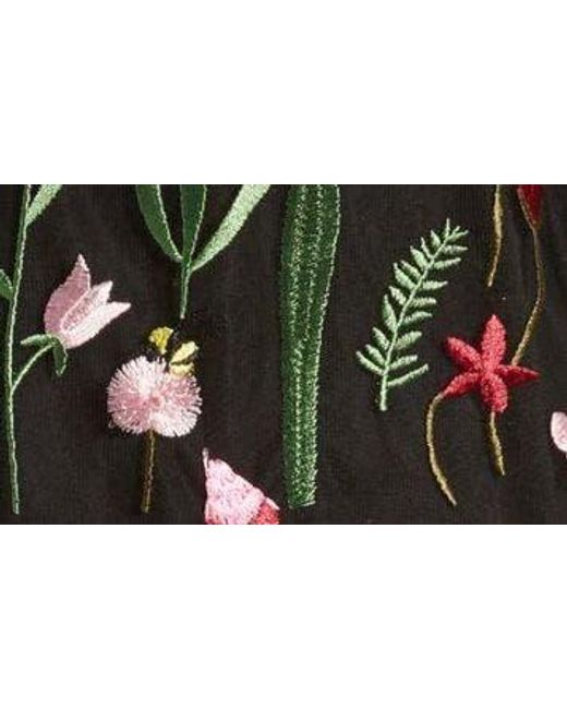 Sam Edelman Black Embroidered Sleeveless Sheath Dress