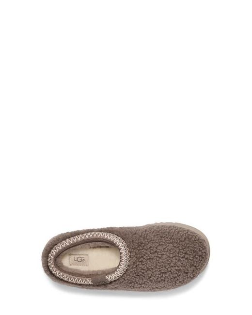 Ugg Gray Tazz Maxi Curly Genuine Shearling Platform Slipper