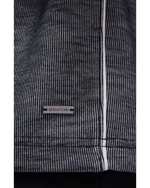 Bugatchi Blue Quarter Zip Performance Pullover for men