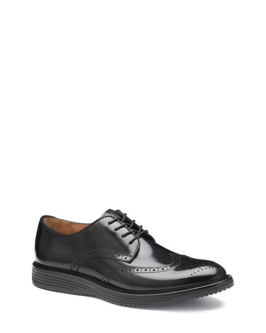 Johnston & Murphy Black Upton Wingtip Derby for men