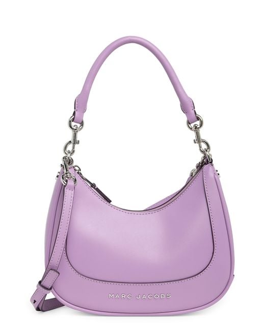 Marc Jacobs Purple Small Leather Hobo Bag