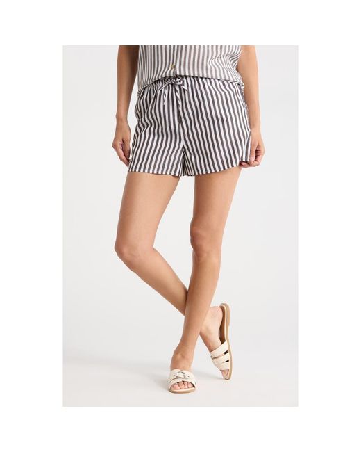 Onia Blue Drawstring Cover-Up Shorts