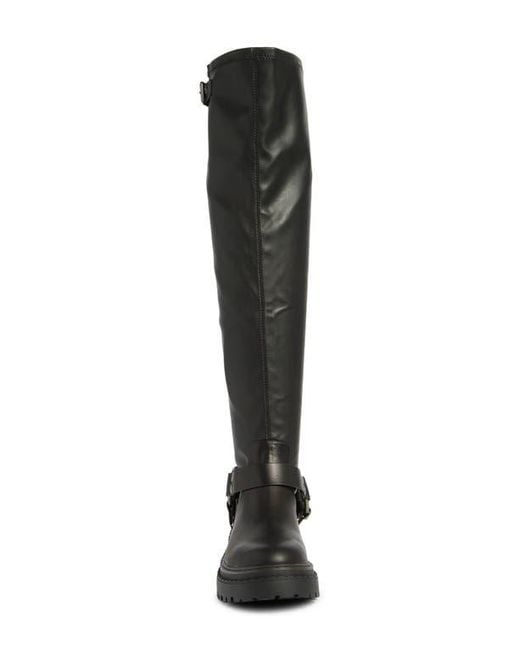 Steve Madden Black Lawful Harness Over-The-Knee Boot