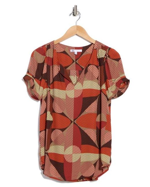 DR2 by Daniel Rainn Orange Daniel Rainn Pinch Sleeve Blouse