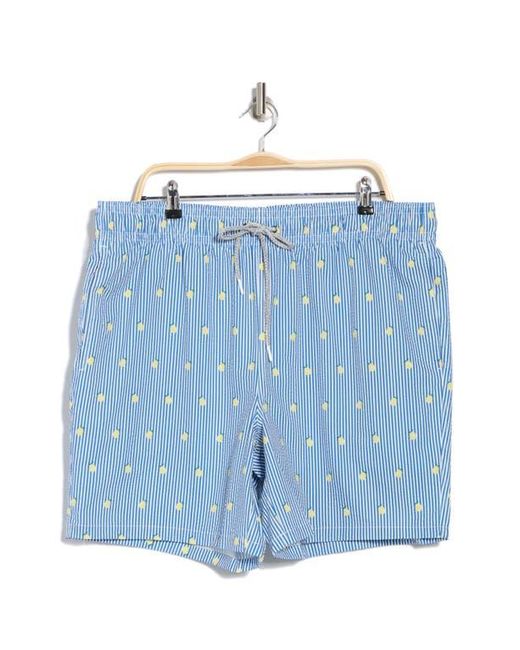 Gulf Haven Seersucker Swim Trunks - Blue Stream