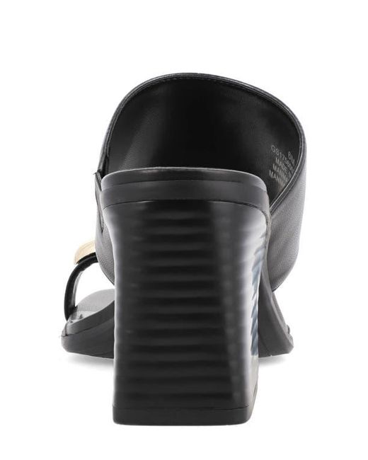 MIA Black Fawn Toe Loop Sandal