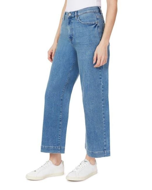 Kensie Blue The Crop Wide Leg Jeans
