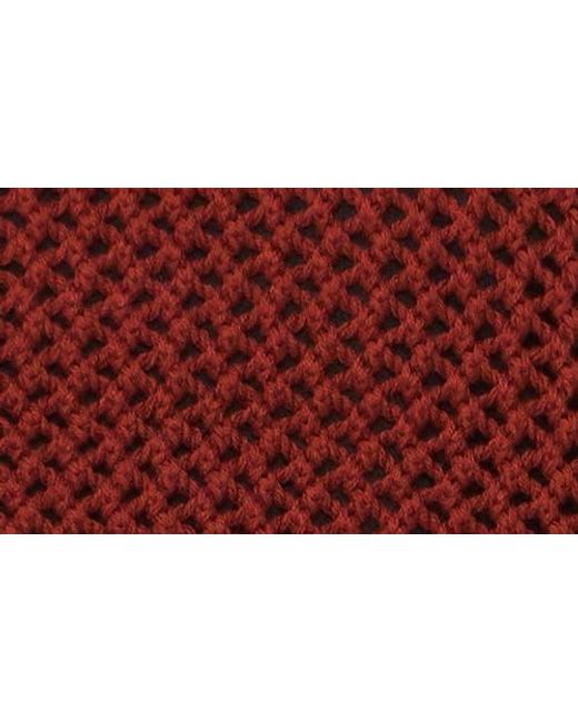 Halogen® Red Open Stitch Cotton Crop Sweater Vest