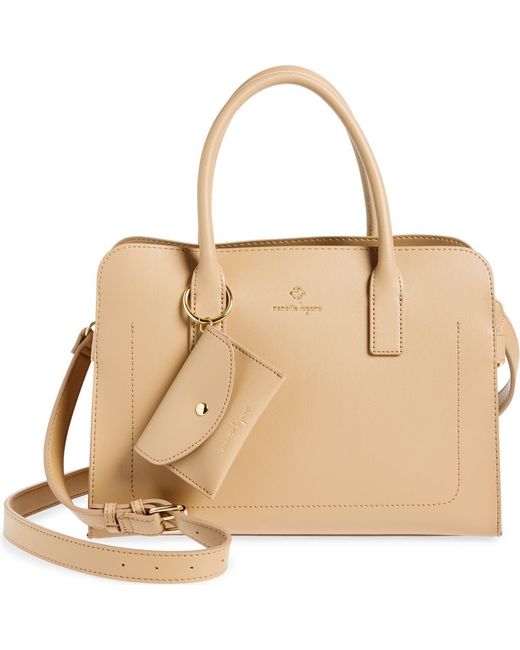 Nanette Lepore Natural Triple Compartment Satchel Bag