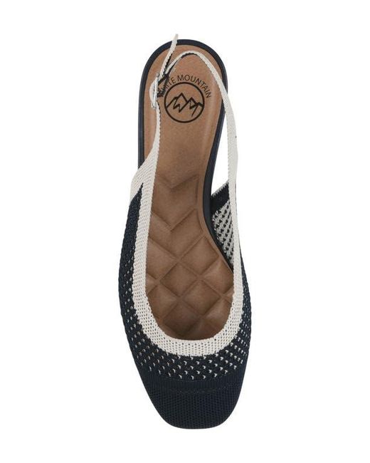White Mountain Multicolor Bonie Slingback Flat