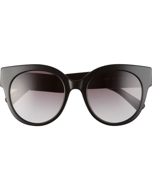 Longchamp Black Gradient Round Plastic Sunglasses