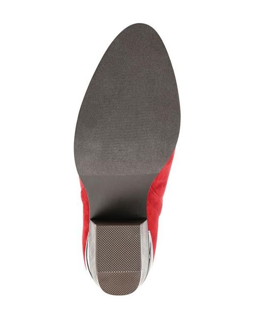 Journee Collection Red Issla Metal Trim Bootie