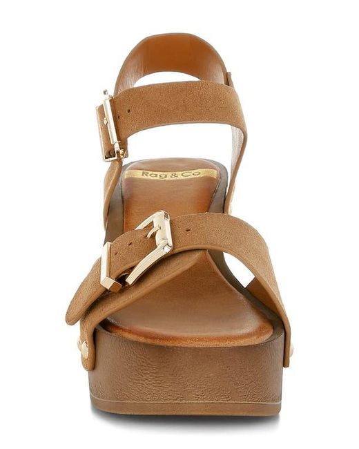 Rag & Co Brown Lhasa Platform Sandal