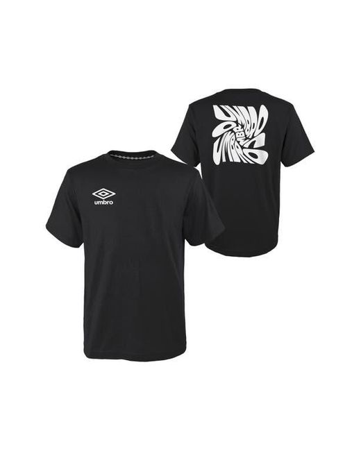 Umbro Black Time Warped Cotton Graphic T-Shirt for men