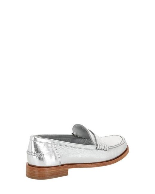 Ferragamo White Logo Debossed Loafer