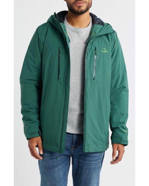 L.L. Bean Green Waterproof Packaway Jacket for men