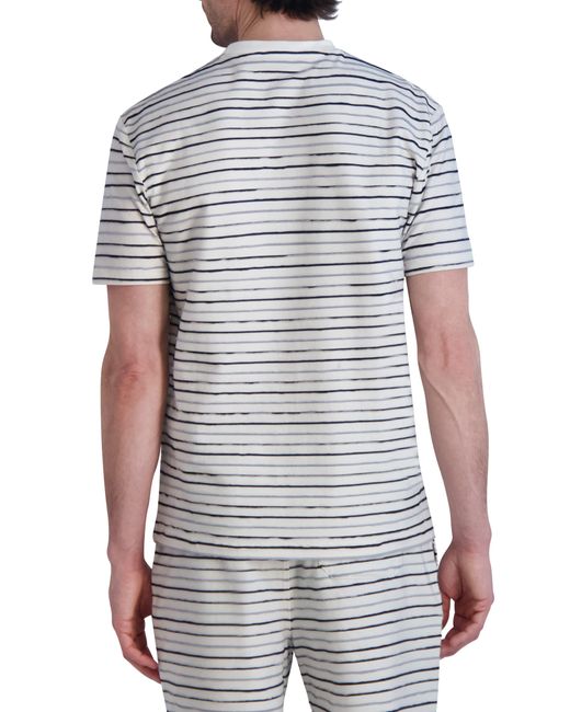 Karl Lagerfeld Gray Stripe Texture T-shirt for men