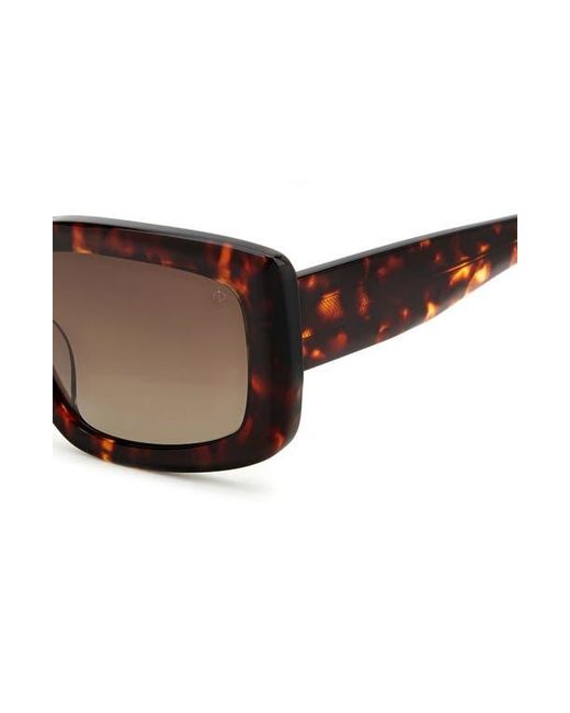 Rag & Bone Brown 54Mm Gradient Rectangular Sunglasses