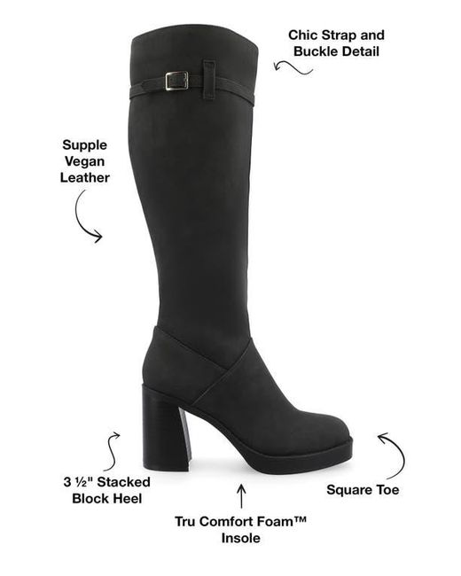 Journee Collection Black Letice Tru Comfort Foam Knee High Boot