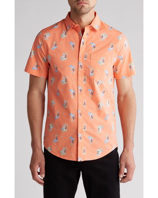 Abound Orange Poplin Shirt for men