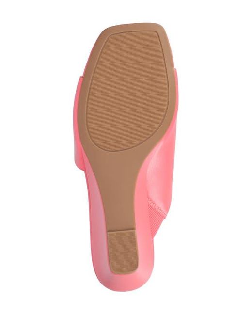 Journee Collection Pink Clementine Wedge D'Orsay Sandal