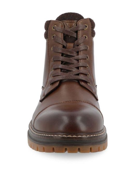 Vance Co. Brown Fegan Cap Toe Boot for men