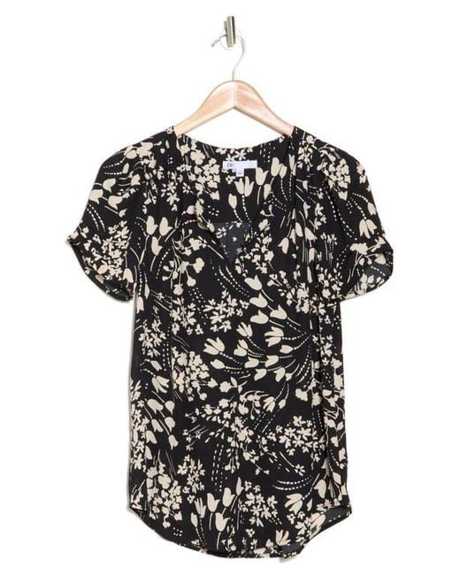 DR2 by Daniel Rainn Black Daniel Rainn Pinch Sleeve Blouse